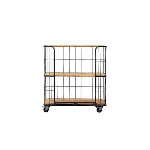 SPICEOFLIFE3段ワイドワゴンラックアイアン&ウッドANCIENT92.5x95x45cmキャスター付き収納テレビ台店舗什器リビングKRFG5130