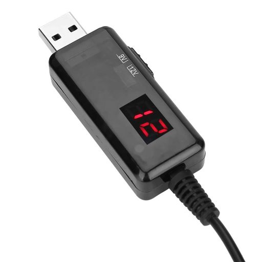 VINGVO USB 昇圧電圧変換ケーブル、5V to 9V12V 耐久性のある USB 昇圧電圧変換器、USB電源昇圧変換アダプター 小型ファン用