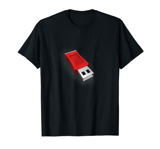 コンピューターUSBドライブ。Tシャツ