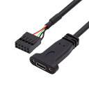 NFHKシングルポートUSB3.1TYPECUSB-Cメス-USB2.0マザーボード9ピン10ピンヘッダーケーブル20CMブラケット付き(2)