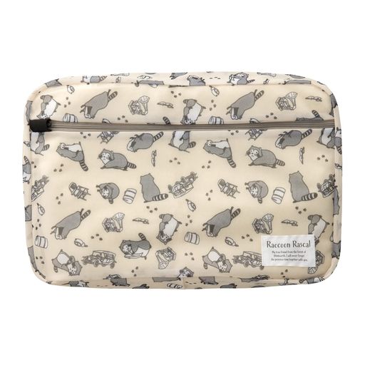 ダイヤ(Daiya)トラベルポーチ洗濯ネットあらいぐまラスカルウォッシャブルポーチ横40cmx縦26cmx厚み6.5cmまるごと洗える着替え袋旅行ランドリーネットランドリーバッグかわいい057968