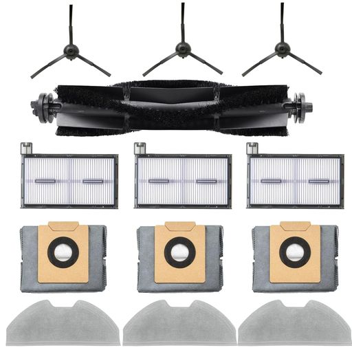 EufyX8Proロボット掃除機用消耗品セットフィルターX3紙パックX3ローラーブラシX1サイドブラシX3交換パ..