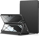 SURFACEPRO11PRO10PRO9ケース透明クリア手帳型多角調整が可能で全面保護型米軍規格耐衝撃軽量薄型TYPEカバーキーボードとの互換性スタンド保護機能付きサーフェスプロ11プロ10プロ9カバーおし…(2)