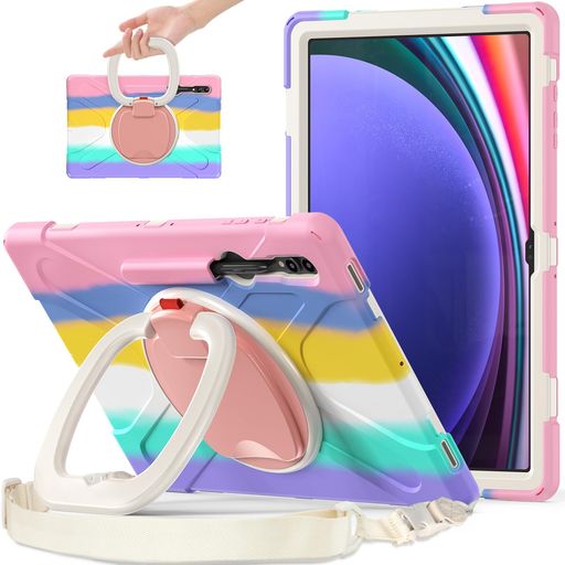 ◆◆◆【対応機種】For Samsung Galaxy Tab S10/S9/S8 Ultra 14.6インチ兼用: 2024年型Tab S10 Ultra (SM-X926B、SM-X926C) /2023年型Tab S9 Ultra (SM-X910、SM-X916B、SM-X918U) /2022年型Tab S8 Ultra (SM-X900、SM-X906)に対応します。ご注文の際に、お手元機種の背面にあるモデル番号を対照し、ご確認してください。 ◆◆◆【360度回転スタンド機能】360度回転&amp;段階調節可能スタンドによって、縦置き、横置き、入力三つの角度で動画視聴やゲーム、仕事などの作業が楽に行えるようになりました, 仕事、勉強、旅行中にタブレットをより柔軟かつ便利に使用する方法を提供します。 ◆◆◆【ショルダーストラップ付き】 調節/取り外し/伸長可能なショルダーストラップ付き。メッセンジャーバッグ、肩掛けバッグのように縦長または横長、どちらの状態でも持ち運び頂けます。
