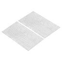 PATIKIL200x100mm304ステンレス鋼パンチプレート穿孔ステンレス板精密多孔板フィルター2枚3mm穴径19GAメッシュプレート換気グリル用