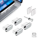 FANOSHONLTDタイプC保護キャップUSB-C差し込み口充電口C蓋端子防水防塵カバー超耐久アルミカバーとシリコーン製(4個入りシルバー)、ホコリやゴミ対策IPHONE15PLUSPRO(2)