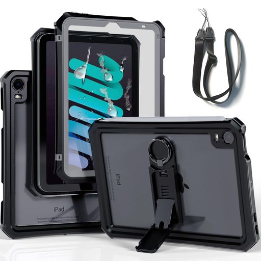 VITOMOSSiPadmini7ケース(A17Pro、2024)iPadmini第7/6世代(8.3インチ、2024/2021)用ケース防水衝撃吸収米軍MIL規格全面保護防雪防塵アウトドア滑り止め手持ちやすい