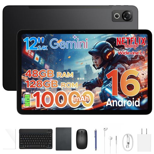 エンターテインメント 🔥【Android 16・Gemini AI・2.4K高解像度・120Hz】P12 タブレット 12インチ は、最新の android16 タブレット として、Gemini AI が文章作成・翻訳・要約を自動化し学習や仕事を効率化。12インチ 2.4K(2000x1200)IPS と 120Hz リフレッシュレートで超鮮明・滑らかな映像を実現。7.8mm 超薄型・85.46% 屏占比で大画面ながら持ち運びも簡単。「大画面の android タブレット を探している方」に最適です。 🔥【48GBメモリ相当+128GB UFS+2TB拡張・T7280 8コアCPU】この タブレット 12インチ は、UNISOC T7280 オクタコア(2.2GHz/12nm)を搭載し高速処理を実現。8GB RAM+最大40GB拡張で合計48GB相当の大容量メモリにより、複数アプリの同時起動やマルチタスクもスムーズ。128GB UFS+最大2TB拡張で写真・動画・アプリも余裕の android タブレット です。