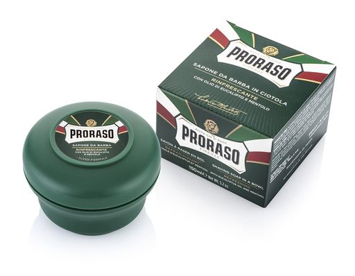 PRORASO(ポロラーソ)シェービングソープリフレッシュ髭剃りメンズシェービングフォームメントールユーカリイタリア製150ml150ミリリットル(x1)