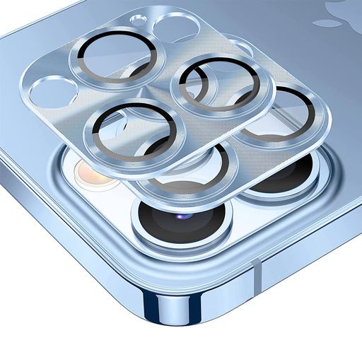 AiMaoo【2本セット】カメラフィルムiPhone13Pro/iPhone13ProMax対応ガラスフィルムアルミニウム合金+強化ガラスレンズカバーレンズケース露出オーバー防止耐衝撃スクラッチ防止カメラフィルム