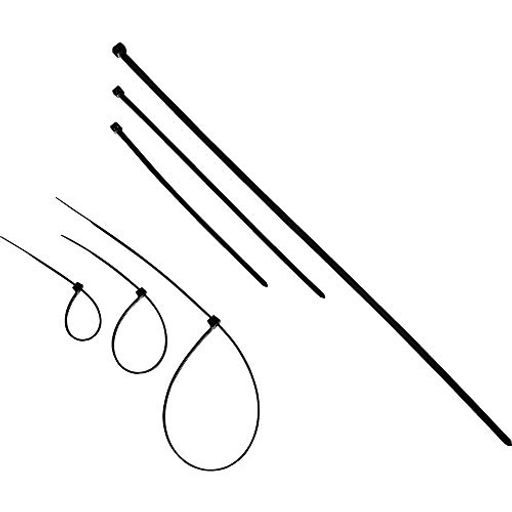 小夾子 - TRUSCO(トラスコ) 結束バンド(耐候性) 幅4.8mmX300mm T-DK300BK x 80 袋【ケース販売】