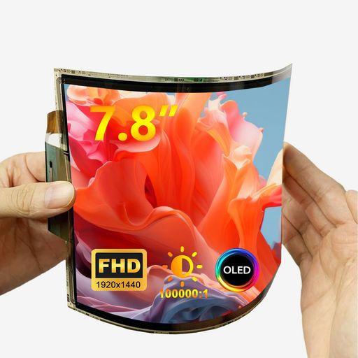 wisecoco 7.8 インチ AMOLEDフレキシブルディスプレイ 有機EL FHD 1920x1440 折り曲げ可能なスクリーン 駆動基板付きセット フレキシブルスクリーン、升级版、すべてのオペレーティングシステム…