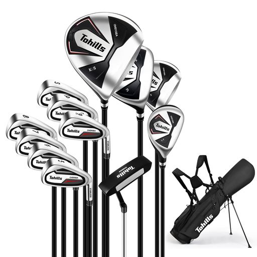 Golf - Tohillsゴルフクラブセットメンズ12本セット【2025年初心者向けキャディバッグ付き超軽量カーボンシャフト右打ち用フルセット(Flex-R/S)