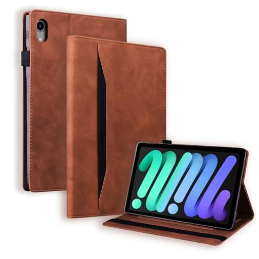 CASAFUNY iPad Mini7 ケース (A17 Pro 2024 モデル、第7世代) iPad mini6 ケース(2021モデル、第6世代)スマートケース ビジネス カバー iPad 第7世代ケース PUレザー iPad 第6世代ケース