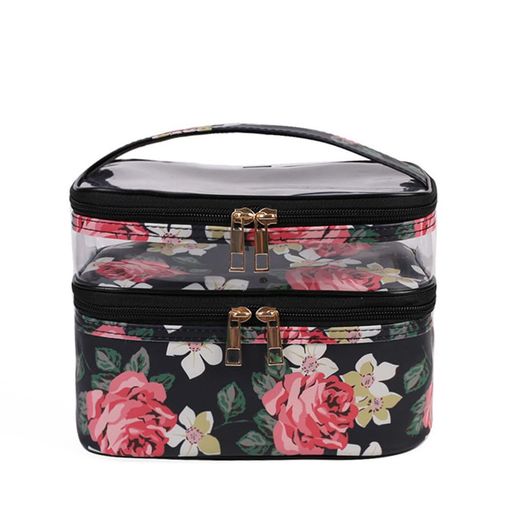 Aylashine化粧品バッグメイクポーチ大容量フリップトップ二層旅行に最適複数の色をご用意小物入れ軽量防水かわいいコンパクト化粧品収納バッグレディース普段使い旅行出張プレゼント