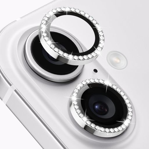 IPHONE16/IPHONE16PLUS用カメラレンズカバーカメラフィルムアルミ合金製IPHONE16用カメラレンズ保護フィルムガラスキラキラ耐衝撃防塵高透過率露出オーバー防止キズ防止黒縁取り硬度9H全面保護