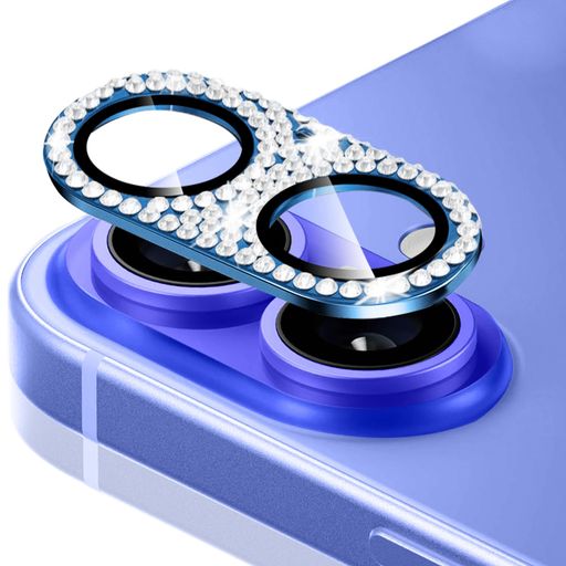 CEIBANDカメラフィルムIPHONE16/IPHONE16PLUS対応カメラ保護カバーカメラフィルムレンズフィルムラインストーンレンズ【アルミ合金縁取り+強化ガラス】9H硬度全面保護防塵落下防止防水高透過率