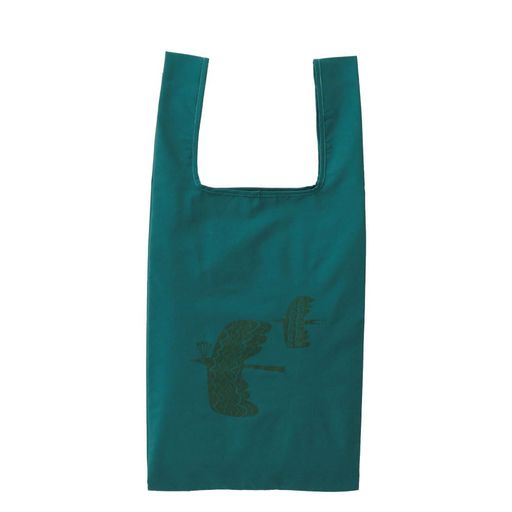 Shopping Bags, Ecology Bags - 392plusmエコバッグ撥水軽量大容量折りたたみ洗えるBIGサイズ買い物バッグトートバッグコンパクト収納birdグリーン