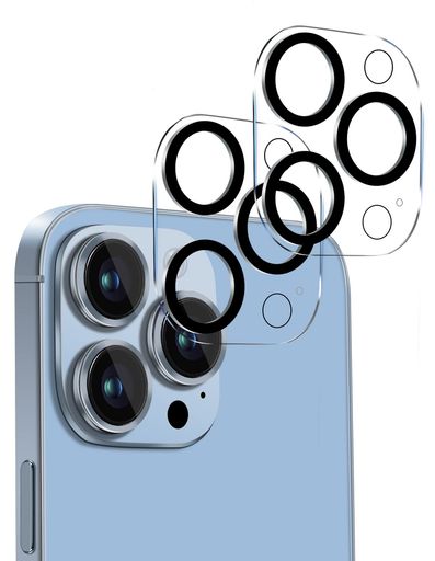 IPHONE12PROMAX用カメラフィルムカメラレンズ保護2枚入り黒縁取り露出オーバー防止硬度9H全体保護液晶強化カメラレンズカバー高透過率99%飛散防止極薄カメラカバー