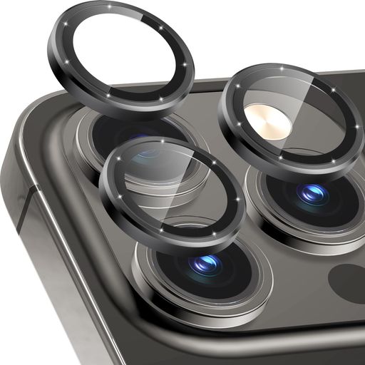 CLOUDVALLEYIPHONE13PRO/13PROMAX用カメラレンズ保護フィルムHDクリアカメラフィルム9H強化ガラスフィルム高透過率アルミ合金製カメラレンズカバー耐衝撃性耐傷性簡単な取り付けグラファイト