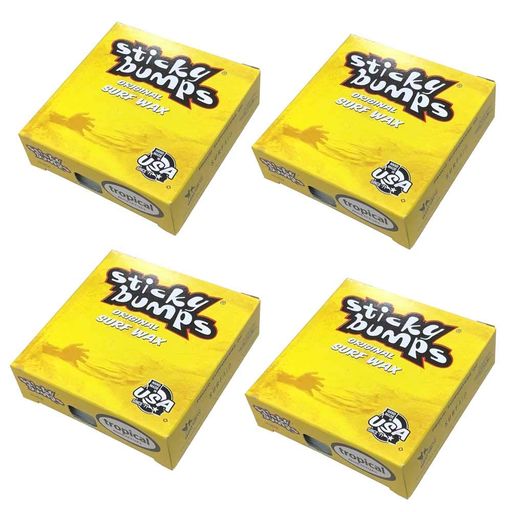 STICKY BUMPS 4個セット スティッキーバンプス サーフワックス/サーフボードワックス サーフボード滑り止め TROPICAL(夏用)