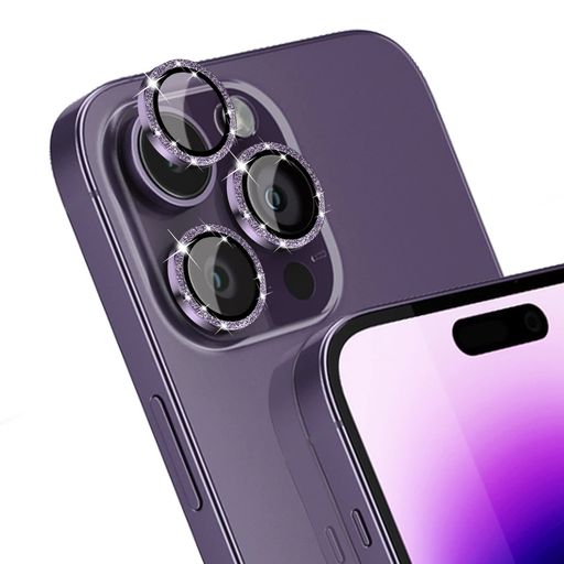 AIMAOOレンズカバーIPHONE14PRO/IPHONE14PROMAX対応カメラフィルムキラキラアルミニウム合金+強化ガラスレンズケース露出オーバー防止耐衝撃高透過率可愛いデコレーションレンズ保護フィルム