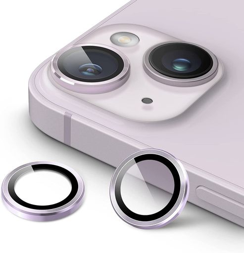 SunnyFashionカメラレンズプロテクターiPhone146.1インチ、iPhone14Plus6.7インチ用、9H強化ガラスメタル個別リングカバー、HDクリア、2パック(パープル) SunnyFashionカメラレンズプロテクターiPhone146.1インチ、iPhone14Plus6.7インチ用、9H強化ガラスメタル個別リングカバー、HDクリア、2パック(パープル)