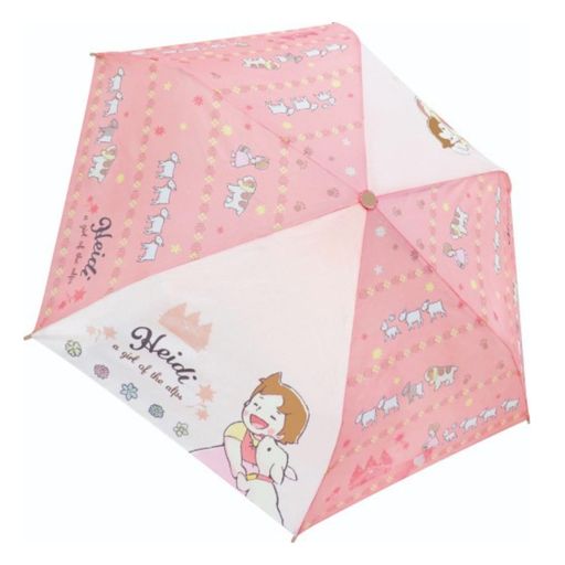 アルプスの少女ハイジ折畳傘53cm手開きキャラクターピンク