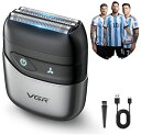 シェーバーメンズ電気シェーバー【ワールドカップ優勝-イメージキャラクター!】乾湿両用髭剃り電動小型往復式電動シェーバー3枚刃深剃り低騒音メンズシェーバーIPX7...