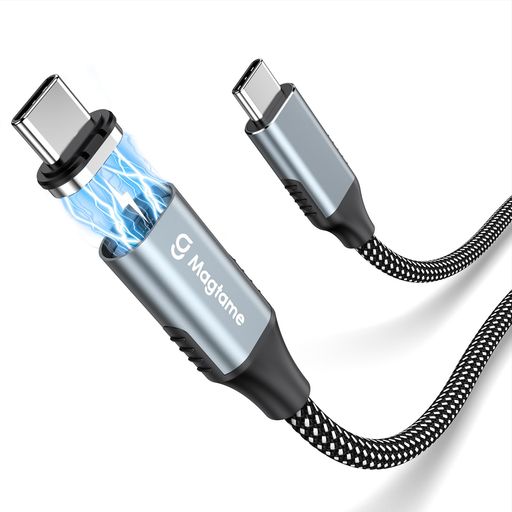 Magtame マグネット充電ケーブルtype-c 100W急速充電/PD対応 マグネットケーブルタイプC 24pin仕様 磁気 防塵 着脱式 iPhone15/MacBook Pro/Air/iPad/Sam_sung/Xperia