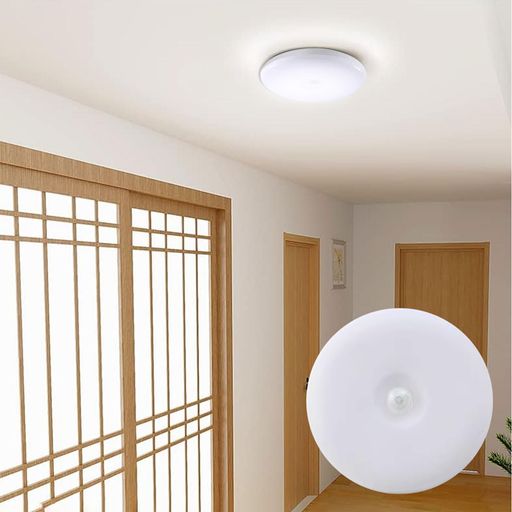 樂天商城 - 和宅良品シーリングライト小型人感センサー玄関ライト昼白色4-6畳対応1100LM薄型自動点灯省エネ廊下玄関照明人感センサー脱衣所照明洗面所台所物置廊下通路階段トイレ省エネ節電(昼光…