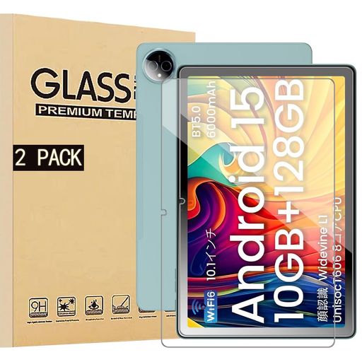 【NSFN】2枚入りForwg_tablet_01ガラスフィルムWirelessGateタブレット10.1インチ用のガラスフィルム液晶保護ガラスフィルム硬度9H超薄型高透過率自動吸着スクラッチ防止