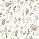 VEELIKE花柄壁紙シールリメイクシート壁紙クロスリフォームシートカッティングシートウォールステッカー44.5x300CM白地花柄色々耐熱防水厚手シールタイプ...