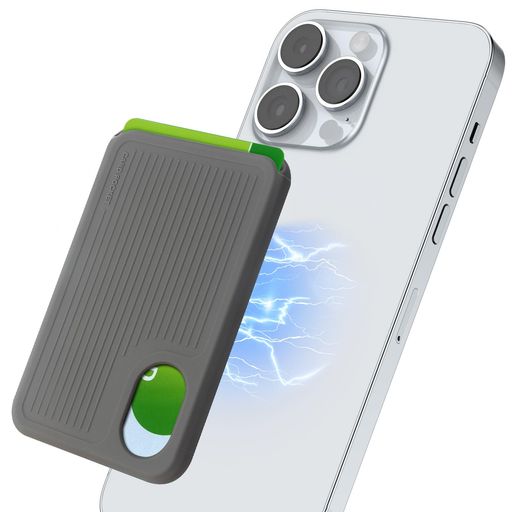 マグネット式カードケーススマホMagsafe対応magsafeウォレットSUICA入れキーカード3枚収納可能持ち歩き便利脱着簡単iPhone14/iPhone13/iPhone12シリーズ兼用(グレー)