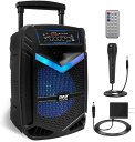 【PYLE400WBLUETOOTH付きワイヤレススピーカー】充電式バッテリー屋外で使える重量3.1KG.15インチサブウーファー1インチツイーター付き携帯用PAシステムスピーカー、録音機能、カラオケスピ…(2)