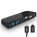 WAVLINKUSB3.0ドッキングステーション横置きWindows/Mac対応デュアルモニター2K@60HDMIDVIVGA(DVItoVGAアダプター)ポートギガビットイーサネットUSB3.0ポートx2USB2.0