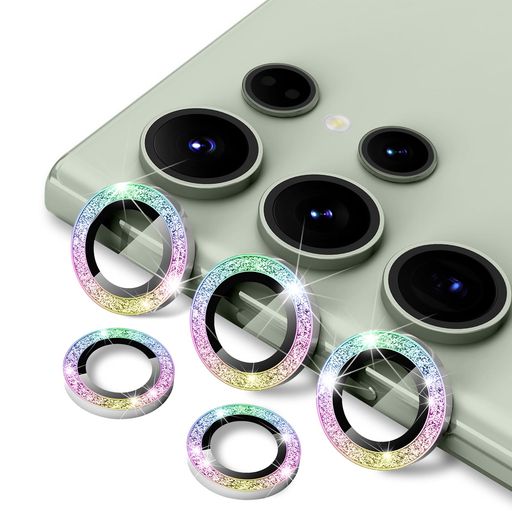 CeiBandラインストーンカメラフィルムSamsungGalaxyS25Ultra対応レンズカバーカメラ保護アルミ合金縁取り+強化ガラス】キラキラレンズ保護フィルム高透過率露出オーバー防止全体保護カメラ保…
