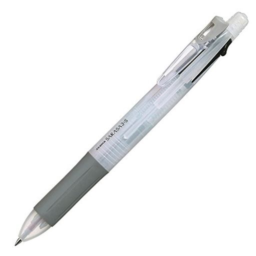 全長153.0mm 3色ジェルボールペン(黒・赤・青)+シャープペン 線幅:ボール径0.5mm/シャープ芯0.5mm 水性顔料 本体重量:17.0g ボールペン替芯:JK-0.5芯