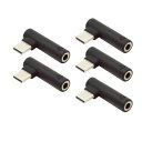 CABLECC5個/セットTYPE-C-90度角度3.5MMイヤホンアダプタータイプUSB-C3.1オス-AUXオーディオメス