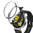 FORHUAWEIWATCHGT541MMケースガラスフィルム+PCフレーム一体型保護フィルムGREERASS全面保護ケース保護カバー高透過率全面保護耐衝撃指紋防止撥水撥油防水防塵装着簡単HUAWEIWATCH(2)