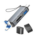 カードリーダー【2025年初新モデル】メモリカードリーダーUSB/Type-C/MicroUSBSDカードリーダー3in1多機能USB3.0/SD/TF変換アダプタOTG対応双方向高速データ転送設定不要