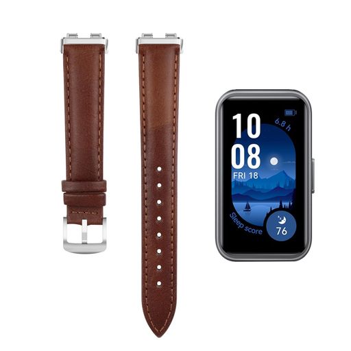 [LanQii]レザーバンド用のHuaweiBand10/10AluminumEdition/9/8対応バンドレザー素材ベルトソフト交換ベルト革製ストラップ