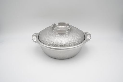 砺波商店土鍋風鍋白仕上げ15cm日本製アルミ製24年度版アウトドアキャンプ直火OK旅館業務用