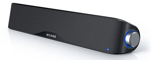 NylaveePCスピーカーサウンドバーBluetooth&AUX接続六つのスピーカーユニット10Wステレオ大音量&豊かな..