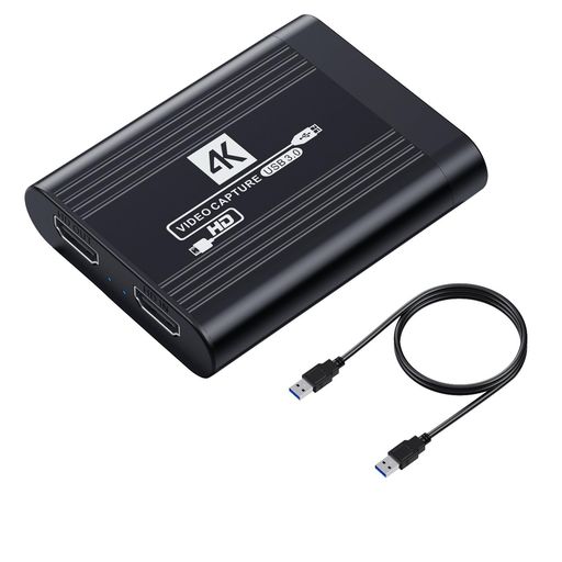 ZARPA4KUSB3.0HDMIキャプチャーボードビデオキャプチャカードHDMIパススルー1080P/60FPSゲーム録画/HDMIビデオ録画/会議/画面共有/ライブ配信用キャプチャーデバイス