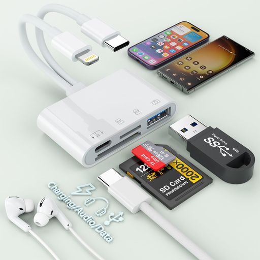 I-PHONEPADSDɥ꡼6-IN-1LIGHTNING-USBץSD/TF/Cǥץ/PD60...