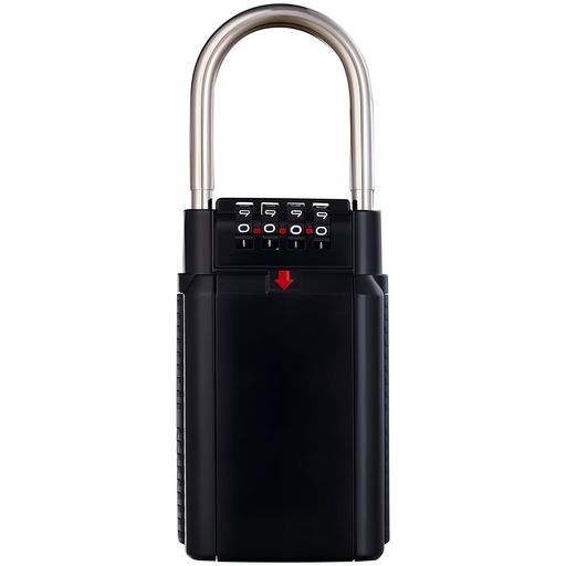 Andchiキーボックス鍵ボックスダイヤル式盗難防止キーストック4桁暗証番号屋外内兼用住宅展示場工事現場マンション会社倉庫などに適用日本語説明書付きブラック