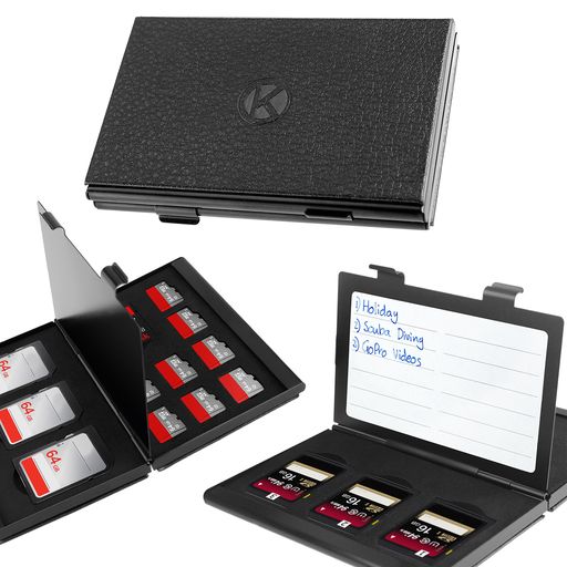 CAMKIXによってカスタマイズ可能なインテリアとキャリングケースメモリーカードプレミアムアルミ製の保護-あなたのSDカード、マイクロSDカード、メモリースティックコンパクトフラッシ…