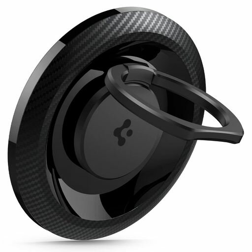 SpigenMagSafe対応スマホホルダーマグネットiPhone17/16/15/14/13/12シリーズGalaxyS26シリーズPixel10aスマホリンググリップOM100AMP08822(カーボン)