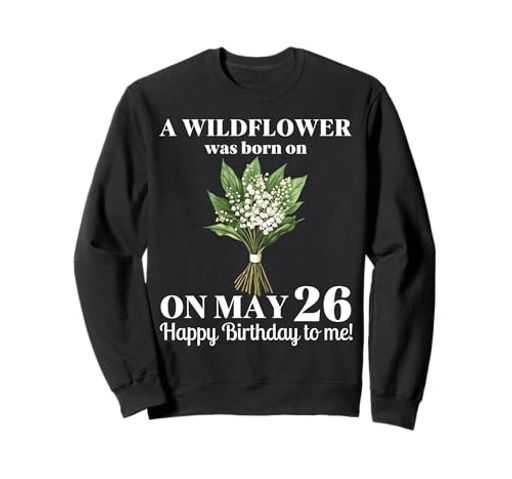 5月誕生花スズランサンザシ5月26日誕生日トレーナー